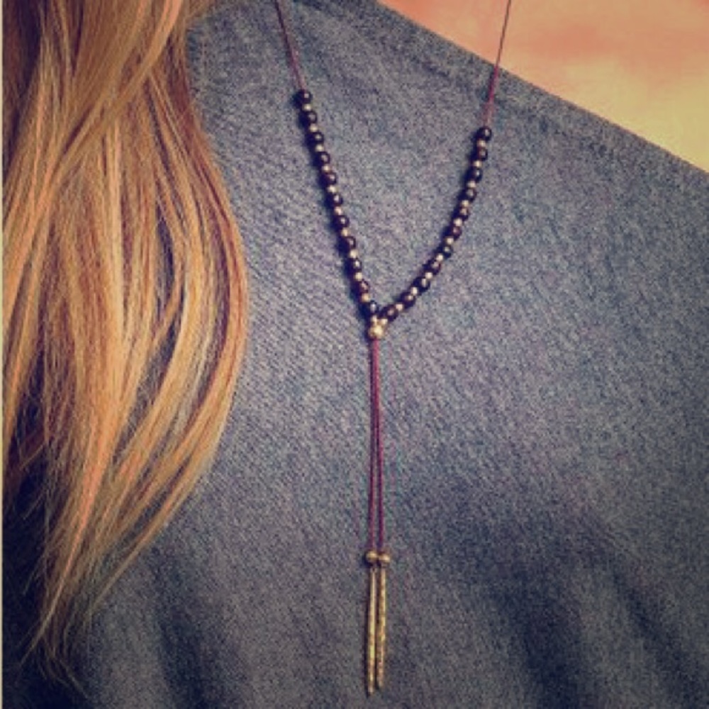 NWT! gorjana Garnet Power Gemstone Beaded Versatile Necklace